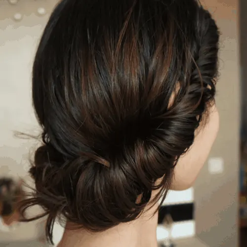 bun for long hair