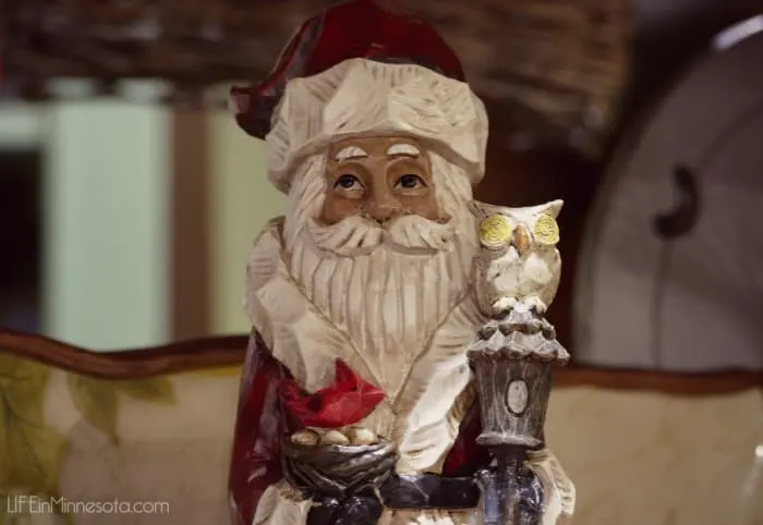 small wooden craved santa st. nick figure gift folk art style general store mn blog 2014 2015 christmas