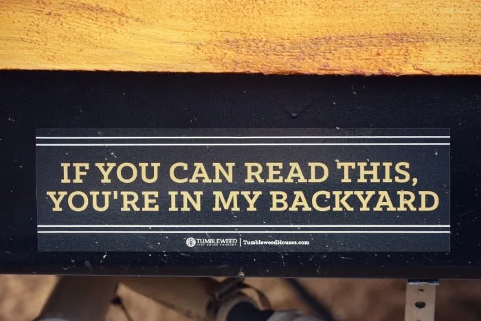if you can read this your in my backyard bumper sticker kim kasl mn Nation show