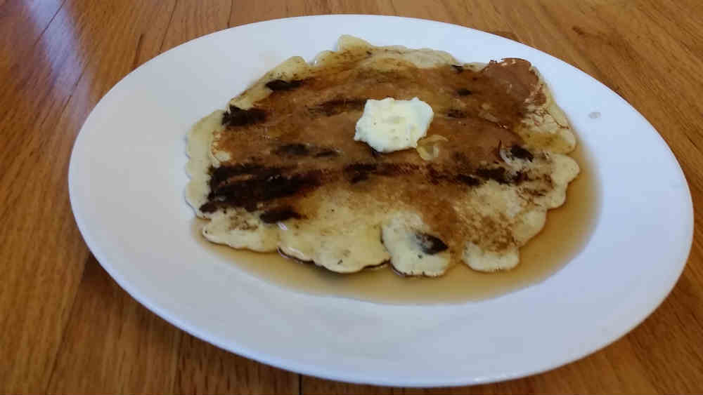 Home Made Maple Syrup on Blueberry Pancake