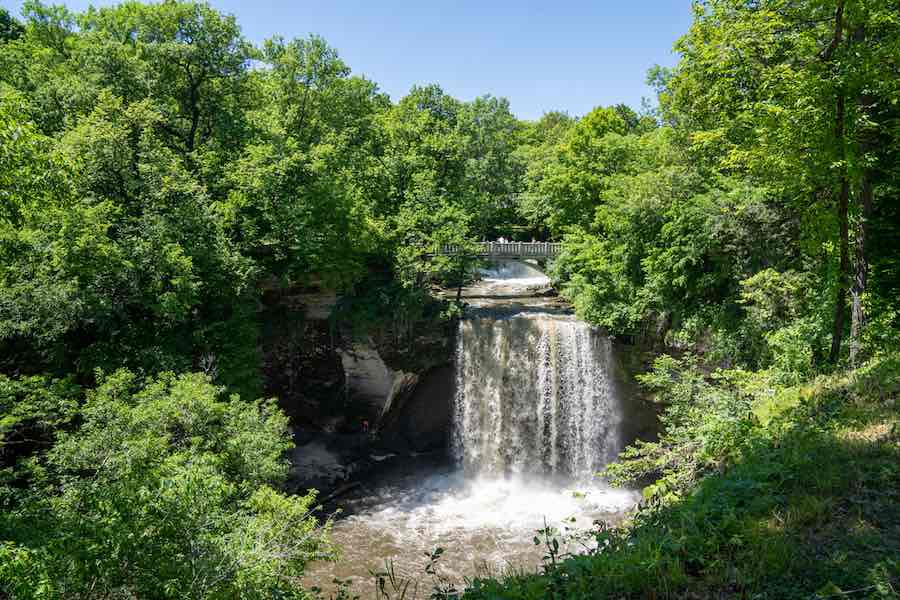 Minneopa Falls waterfall at Minneopa State Park