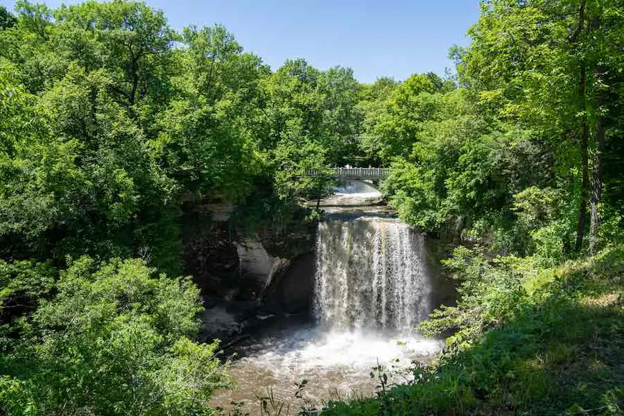 Minneopa Falls waterfall at Minneopa State Park