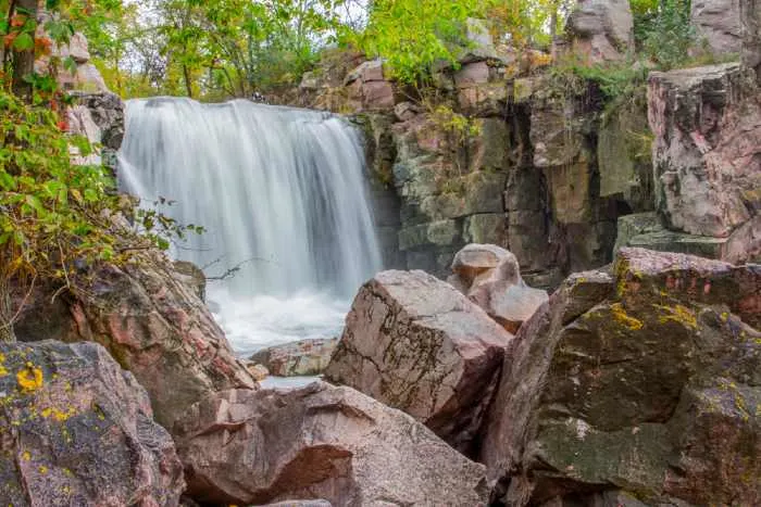 Winnewissa Falls at one of the best vacation spots in Minnesota