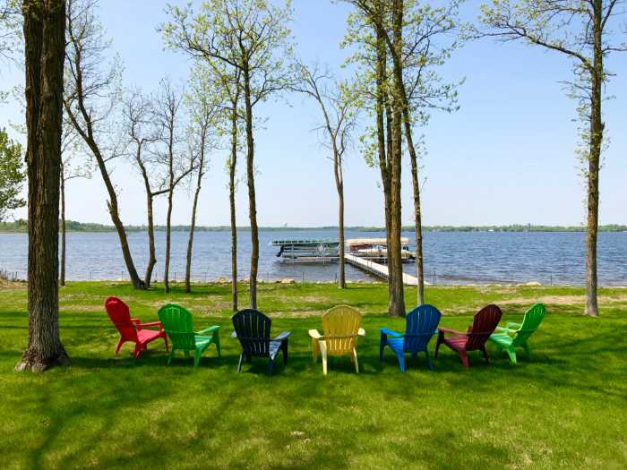 lake chairs waiting for you at one of the best family resorts in Minnesota
