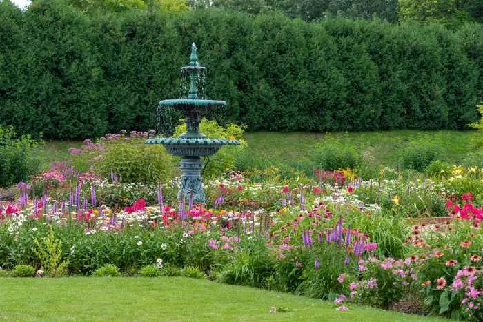Fountain and garden in MN