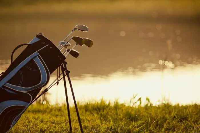 golf clubs by the lake