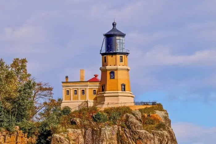 Lighthouse on cliffside in MN