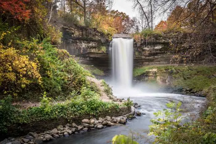 Minnehaha Falls in Minneapolis, Minnesota is one of the best things to do in Minneapolis