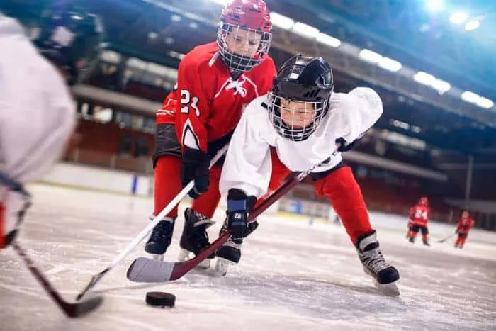 ice hockey sport young kids players
