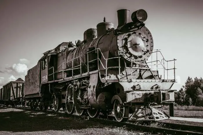 An old steam train