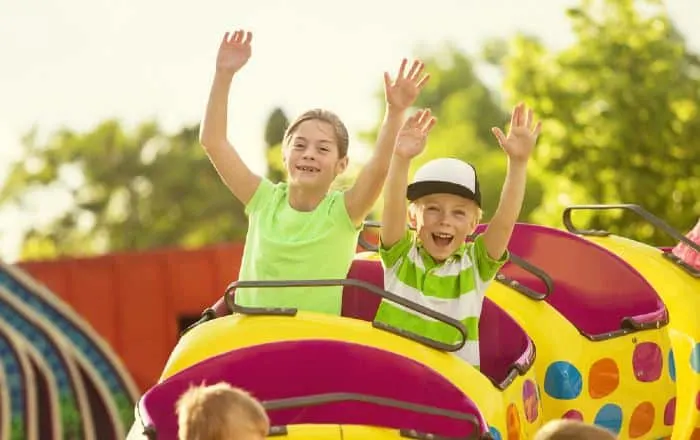 A thrilling amusement ride at one of the most fun things to do in Inver Grove Heights