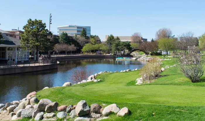 View of Centennial Lakes Park; one of the best things to do in Edina, Minnesota
