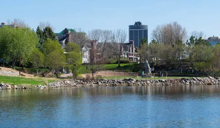 Enjoy this lake view at one of the most relaxing things to do in Edina, Minnesota