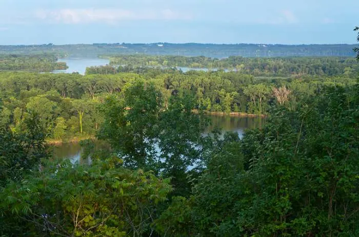 The Mississippi River and Spring Lake in Inver Grove Heights, Minnesota
