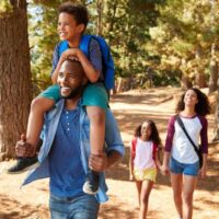 Family hiking day