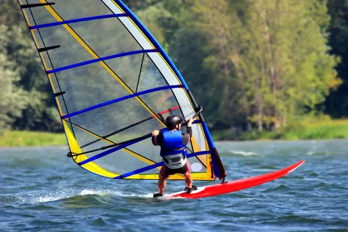 A man in windsurfing; one of the great things to do in Worthington