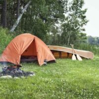 Tent camping on water