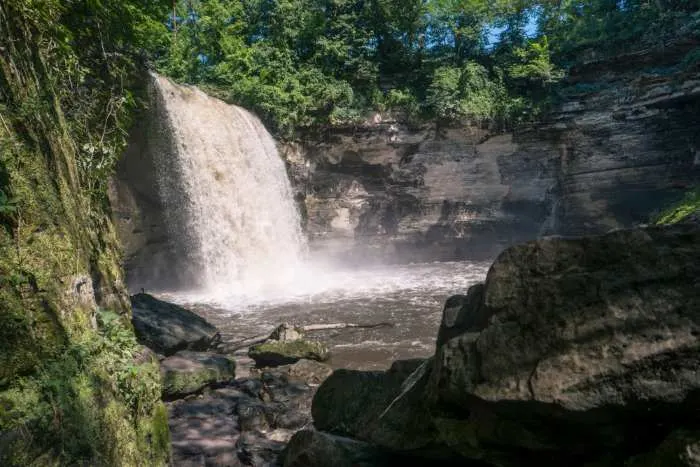 Surround yourself in the beauty of Minneopa Falls, one of the most peaceful things to do in North Mankato, Minnesota