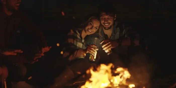 Cozy-up by the fire at one of the best airbnbs in Minnesota
