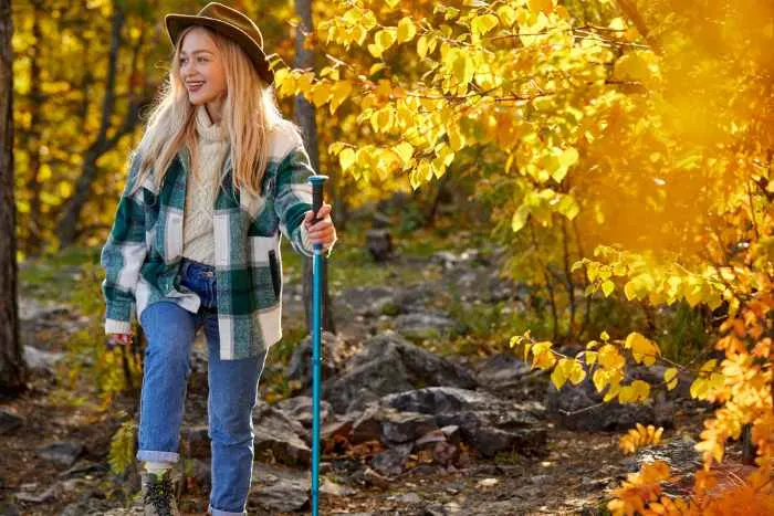 Reconnect with nature on a beautiful hike in the Fall; one of the best things to do in Faribault, Minnesota