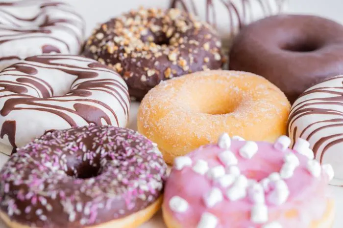 Choose your favorite from a variety of mouthwatering donuts