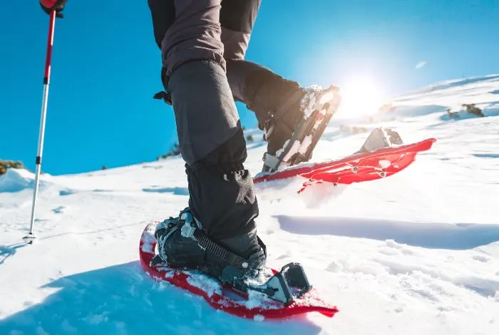 Enjoy snowshoeing on a sunny winter day; one of the best things to do in Buffalo