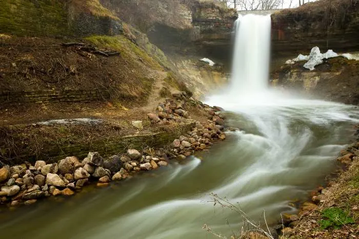 Minnehaha Falls wth trails