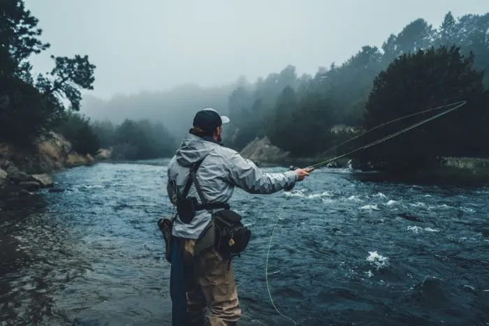 Shore fishing in Minnesota