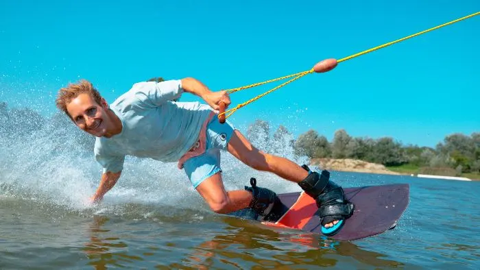 Make a splash, wakeboarding on the lake