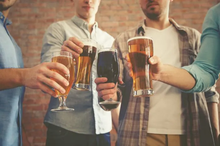 Men toasting with craft beer