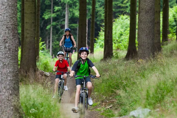 Active family biking