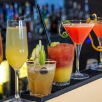 Cocktails in bar