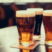 Glasses of beer