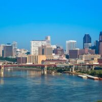 Skyline of St, Paul in Minnesota, USA