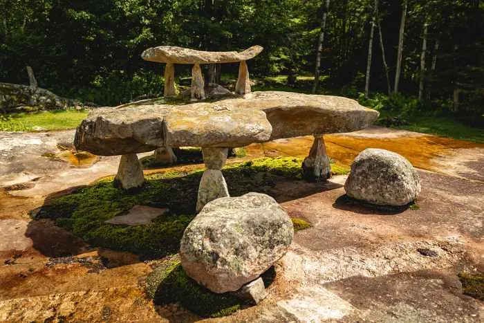 Stone sculptures in the Ellsworth Rock Gardens in Voyageurs National Park, Minnesota