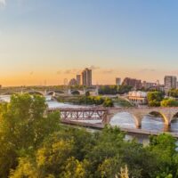 Minneapolis, MN at sunset