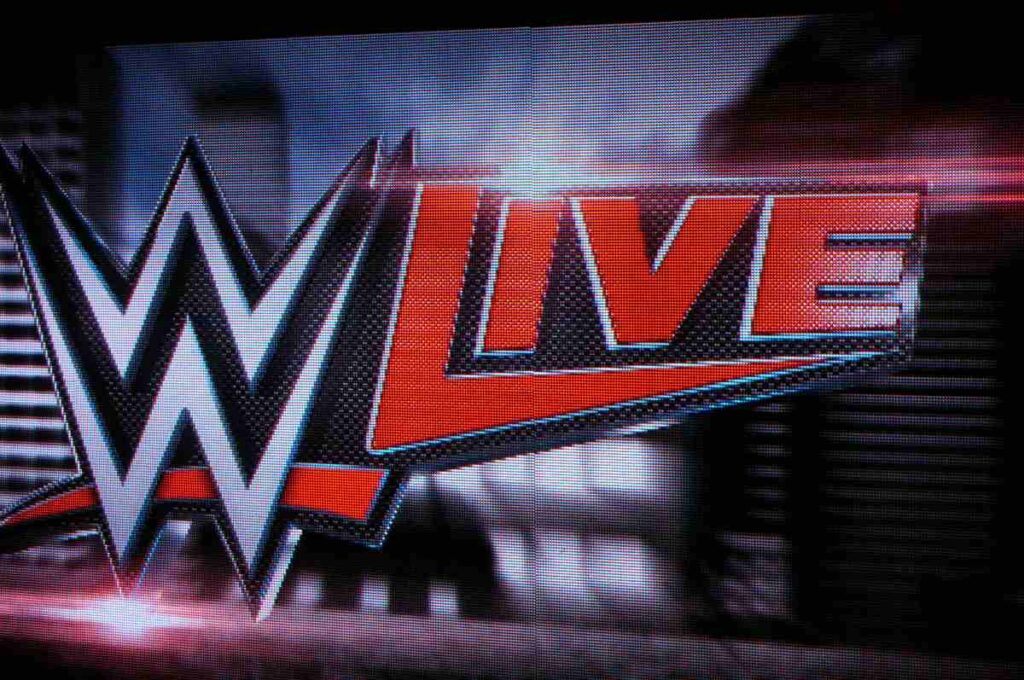 WWE Live logo on screen
