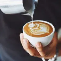 coffee latte in coffee shop