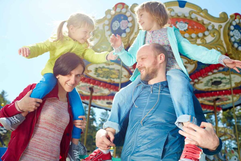 Family at a fair