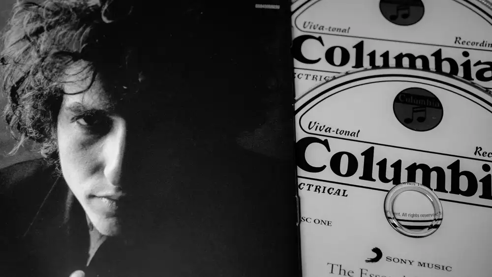 August 04, 2021, detail of the double cd The Essential Bob Dylan, released in 2000