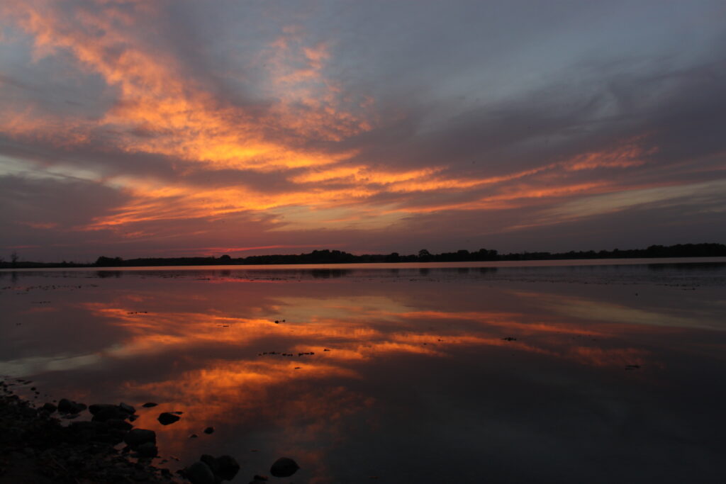 Turtle Lake at sunset.
