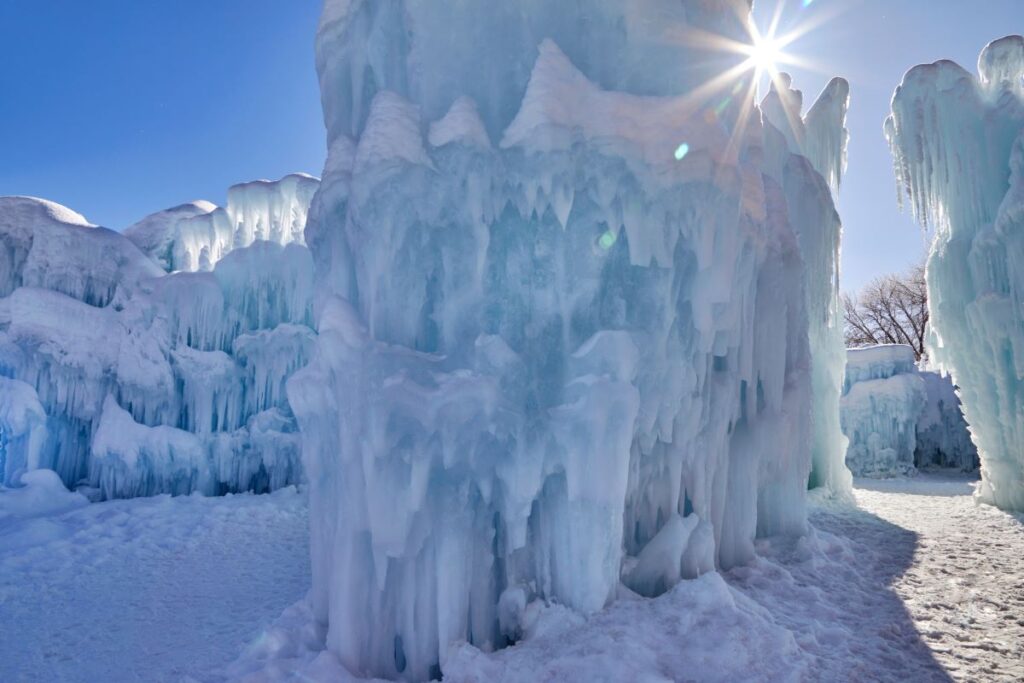 Ice castles in the sun.