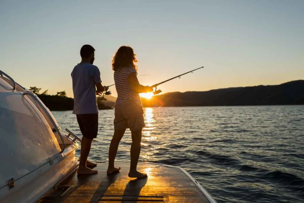 Couple fishing in Minnesota
