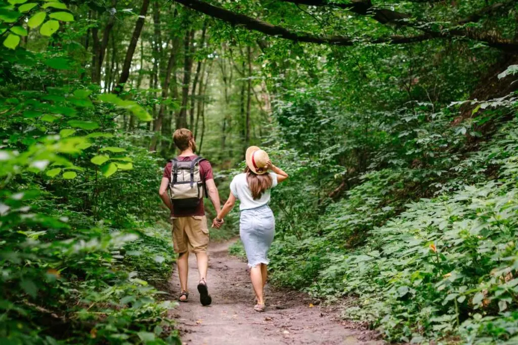 Couple hiking in Minnesota
