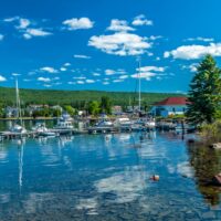 View on Grand Marais, MN from the water - it makes you want to think of things to do in Grand Marais!