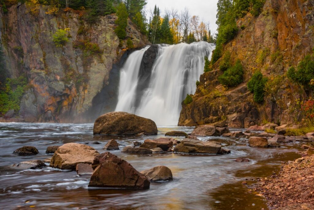 waterfalls at Tettegouche State Park.