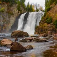waterfalls at Tettegouche State Park.