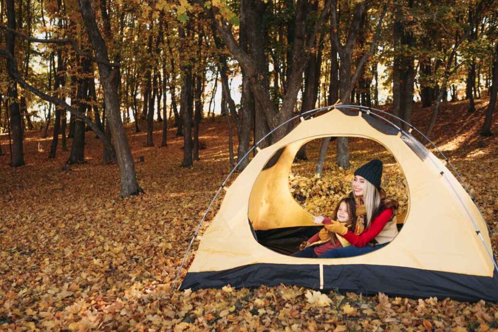 Minnesota fall camping at Kilen Woods State Park