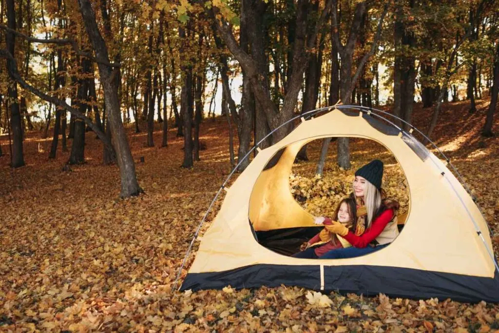 Minnesota fall camping at Kilen Woods State Park