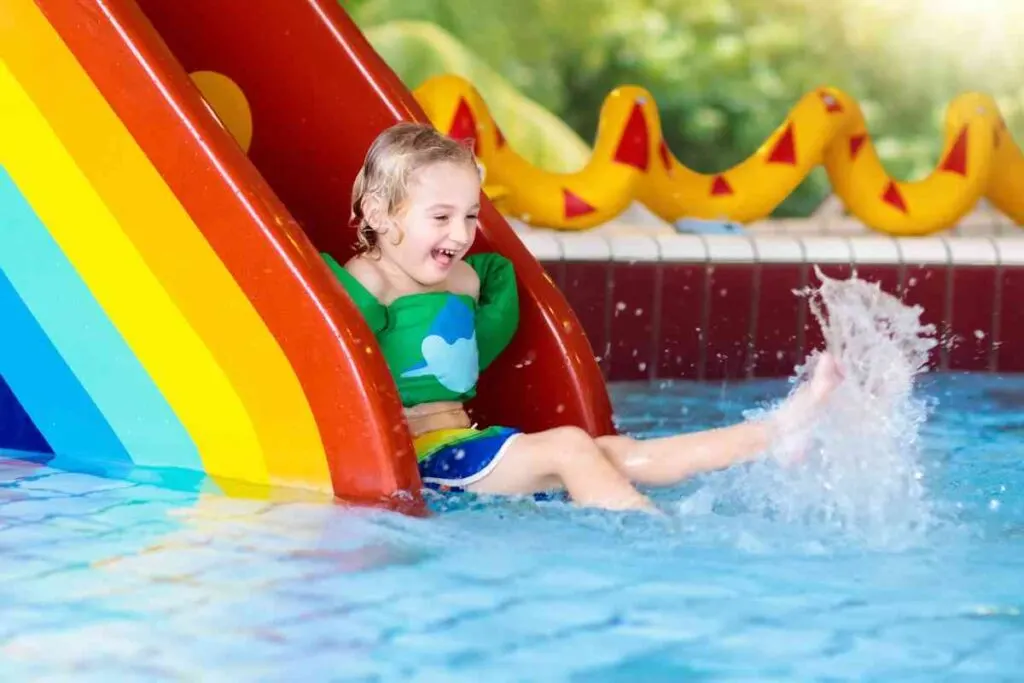 An indoor water slide at one of the best indoor playgrounds in MN